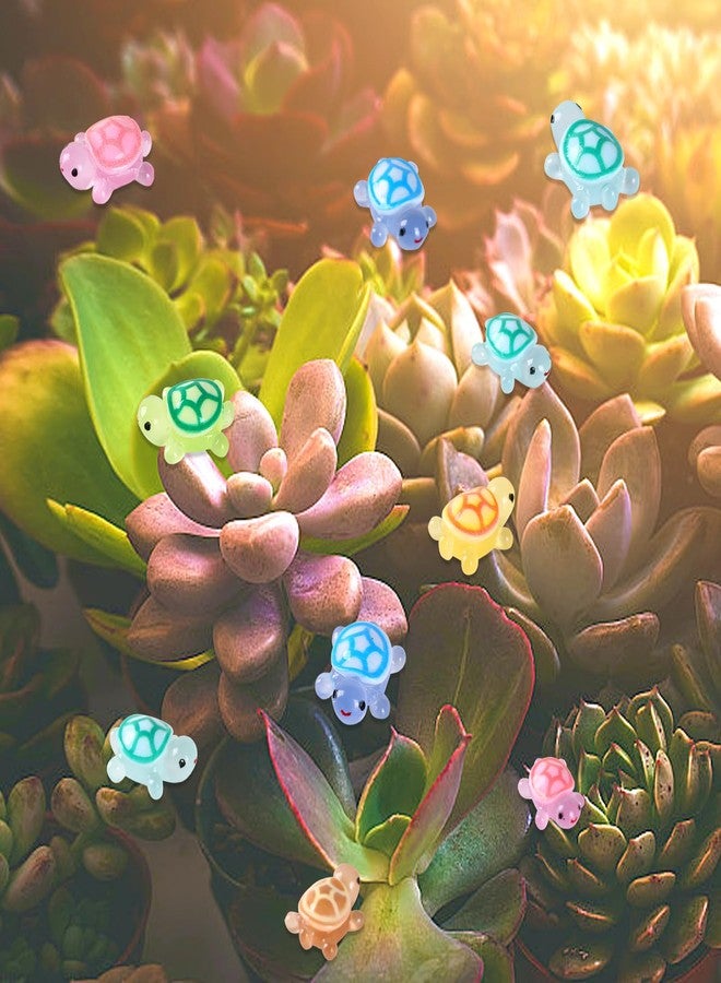 ysofun 70PCS Luminous Mini Resin Turtles, Resin Animals, Mini Turtles, Marine Craft Decoration, Suitable for Decoration of Gardens, Parties, Miniature Landscapes (10 Colors) - Image 5